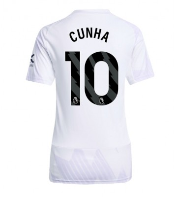 Manchester United Matheus Cunha #10 Udebanetrøje Dame 2025-26 Kortærmet